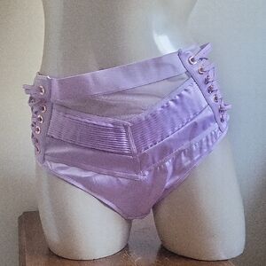 Honey Birdettte Lavender High-Waisted Satin Shorts Nwot
